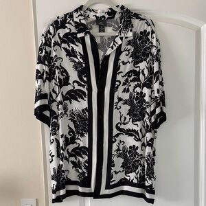 H&M Black and White Patterned Men's Shirt